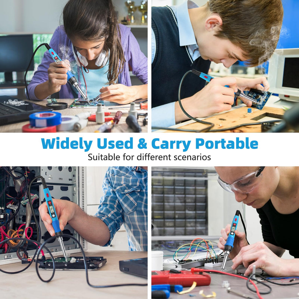 Soldering Iron Kit, 80W 110V Upgraded Digital Electric Soldering Kit with LCD Display, 39-in-1 Adjustable Temperature Welding Tool for DIY Appliance