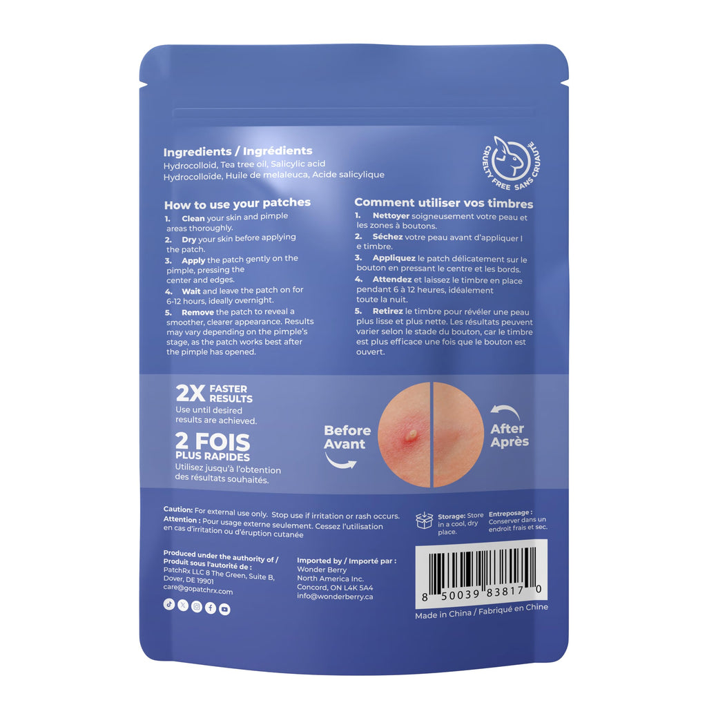 PatchRx Pimple Patches for Face (240 Patches), Hydrocolloid Acne Patches with Tea Tree Oil & Salicylic Acid, Pimple Patch Pimple Stickers, Hydrocolloid Patch Acne Dots Acne Pimple Patches For Face