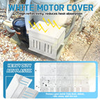 Pool Pump Covers for Outside Units, Swimming Pool Motor Cover for Above Ground Protection, ABS Material - Weatherproof/UV-Resistant Protection/Water Resistant, White