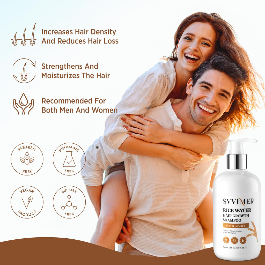 Svvimer Rice Water Shampoo and Conditioner