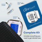 Care Touch Digital Wrist Blood Pressure Monitor for Adults Size 5.5-8.5" for Home Use, Automatic High Blood Pressure Machine with Batteries & Carrying Pouch