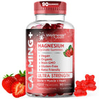 Magnesium Glycinate Gummies, 1000 mg - Magnesium Supplement to Support Relaxation, Heart Health - Chewable Calm Magnesio Gummies for Adults, Glicinato De Magnesio - Strawberry Flavor