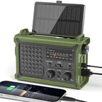 Solar Radio Emergency Hand Crank 12000mAh with Clear Signal