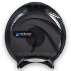 San Jamar Oceans Plastic Single Jumbo Bath Tissue Dispenser, 3.25" Core, Black Pearl