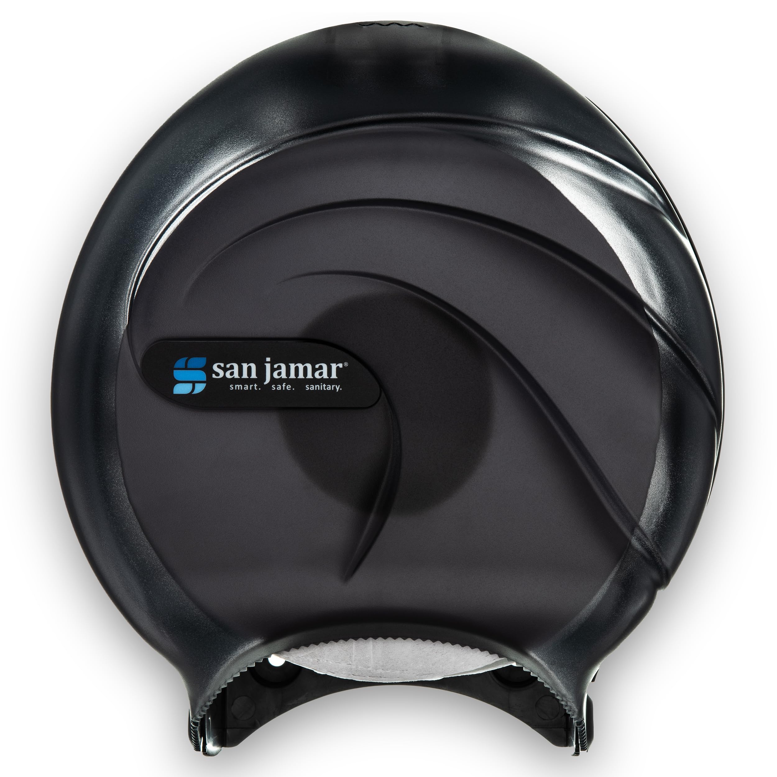 San Jamar Oceans Plastic Single Jumbo Bath Tissue Dispenser, 3.25" Core, Black Pearl