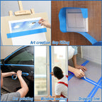 Fyguard 5 Rolls Painters Tape 2 Inch Wide, Blue Painters Tape Bulk 1.89In × 55Yd × 5 Rolls Blue Tape, Multi-Surface Masking Tape for Wall Painting Edge Treatment DIY Crafts, Total 275 Yards