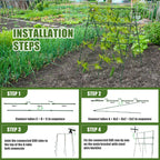 STFALI 63"H x 47"L Cucumber Trellis for Raised Bed, Adjustable Garden Trellis for Climbing Plants Outdoor with Climbing Net and Plant Support Clip, A-Frame Trellis for Vegetable, Cucumbers, Tomatoes