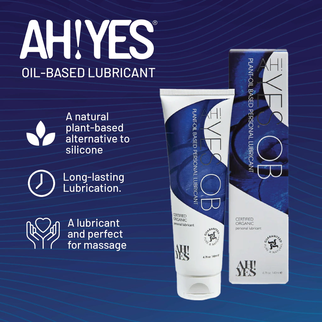 AH! YES® Double Glide Lubricant Bundle | Water-Based & Plant Oil-Based Lubricants | Certified Organic, Long-Lasting & Hydrating | Natural Lubricants (WB, 3.4fl oz + OB, 4.7fl oz)