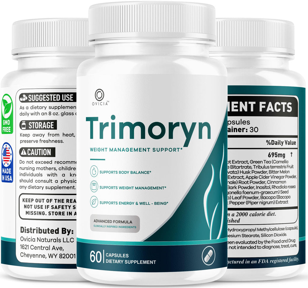 Trimoryn Capsules - Official Trimoryn Pills Advanced Support for Maximum Strength, All Natural Ingredients Premium Vitamins for Overal Health & Wellness Reviews, 60 Capsules for 1 Month