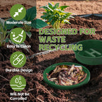 TOP XIAN 2-Pack Inground Worm Composter, Outdoor Worm Compost Bin for Garden Beds & Home Use, Vermicomposting Bin for Beginners (9.5x9.5x10.8Inch), Green