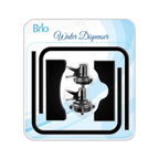 Brio Stainless Steel 3-5 Gallon Water Jug Stand and 2 Dispenser Valves, Rust-Resistant Non Slip Water Stand with BPA Free Fast Flow Water Spout Fits BOTH 48mm and 55mm Bottles 2 CAPS INCLUDED (Black)