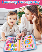 Exorany Busy Board Montessori Toys for Toddler Girl & Boy Birthday Gifts, Busy Book Learning Sensory Toys for Toddlers, Toddler Travel Toy Educational Activities Learn Fine Motor Skills