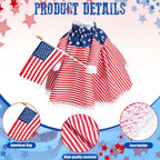 JcHrmers Patriotic Porch Goose Outfits 4th of July Goose Outfit Fits 23" Cement Plastic Goose Statue for Independence Day USA 250th Anniversary Outdoor Lawn Garden Yard Patio Decoration (Style 1)