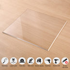 KAITELA Clear Acrylic Sheet 12" x 12" Cast Plexiglass Square 1/4" Thick (6mm) for Craft Projects, Wedding Sign, Laser Cutting, Engraving, Home Decor, Pack of 2