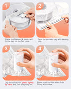 Filament Storage Bags with Auto Pump - Upgraded 20 Extra Large Filament Bags (14.9 * 13 inch) Plus 20 Desiccants and 5 Clips - Extra Large Filament Vacuum Bags Designed for Bambulab Reusable Spool
