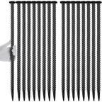 Homwin Rebar Stakes 16 inch 16-Pack Metal Ground Spikes Heavy Duty Asphalt Anchors for Railroad, Trapping, Carport, Speed Bump and Survey Black