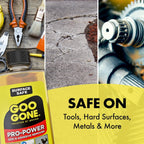 Goo Gone Spray Pro-Power Adhesive Remover with Scraper, Professional Strength, Easily Removes Wood Glue, Grease, Tar, Stickers, Goos, Wet Paint & Grime, Surface Safe, Fast Working, 16 Fl Oz