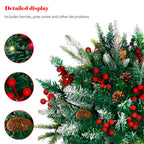 Lighted Christmas Urn Filler, 2 Pack 24 Inch Warm White LED Planter Decor