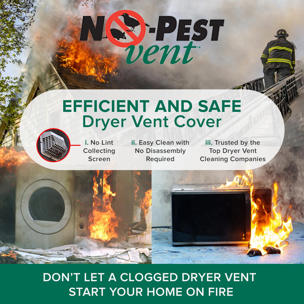 NO-PEST VENT, Exclusive Dual Door Dryer Vent Cover Outdoor 4 inch with Collar, Made in USA w Highest UV Resistant Plastic in any Outdoor Vent Cover (Wood Stock Brown, 4" Plastic WIth Collar)