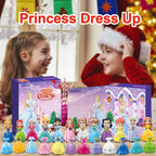 Advent Calendar 2026 for Kids Princess Set for Girls Doll Gifts Present 24 Days Princess Transformable Toys and Clothes Countdown Calendars
