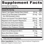 NATURELO Calcium Supplement - with Vitamin C, Vitamin D3, K2, and Calcium Magnesium Zinc for Bone Strength with Calcium 600mg - Plant-Based, 120 Vegetarian Capsules, Non-GMO, Soy & Gluten-Free