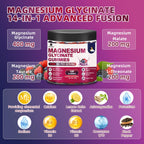 120 CT Magnesium Glycinate Gummies 1000 mg for Women and Men, Magnesium Malate & Taurate Supplements for Sleep, Body Support and Relaxation, Sugar Free, Vegan, Raspberry BlackBerry Blueberry Flavor