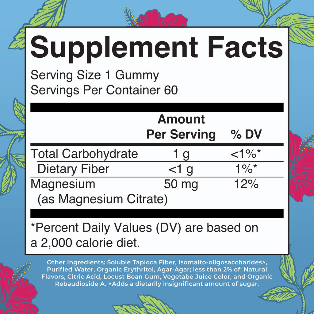 MaryRuth Organics Calm Magnesium Citrate Gummies | 2 Month Supply | Sugar Free | Magnesium Supplement for Adults | Stress Relief | Bone Health | Vegan | 60 Count