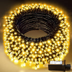 100FT Warm White Christmas String Lights, Outdoor Waterproof LED,Green Wire