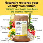 Vegan Collagen Supplements with Biotin for Hair, Skin, Nails & Joints - 2 Months Supply. Cruelty Free Plant Based Collagen Vegan, Vegetarian Collagen Booster Pills. Vegan Collagen for Women and Men