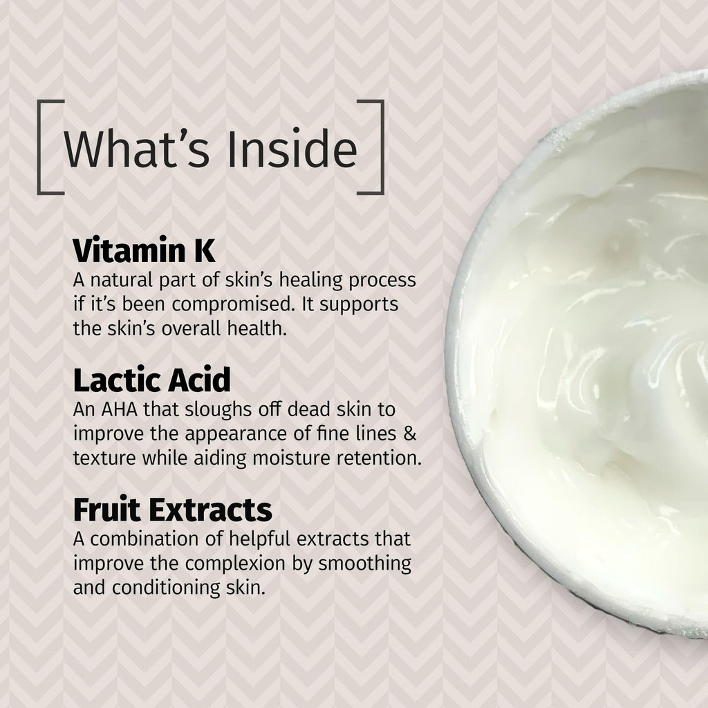 Reviva Labs Vitamin K Crème for Bruising, Under-Eye Dark Circles, and Wrinkles with Soybean Oil and Natural Fruit Extracts - 2 Oz, for Skin and Face