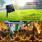 JMEXSUSS 2 Pack Solar String Lights Outdoor, Total 400LED 151FT, Warm White