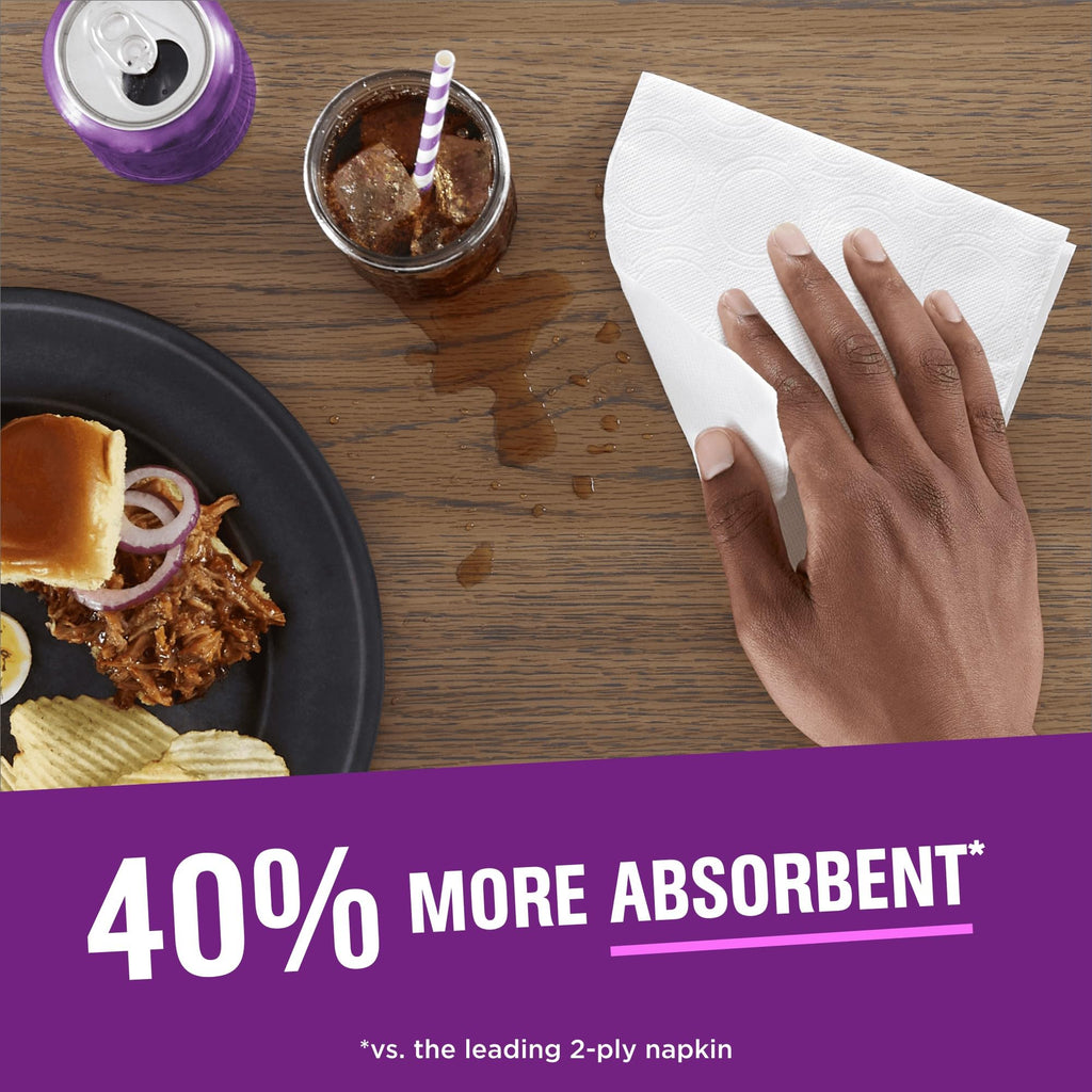 Vanity Fair Extra Absorbent Premium Paper Napkins, 160 Count, Disposable Napkins Made Soft And Strong For Messy Meals And Everyday Use (Pack of 2)