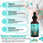 Clean Nutra Organic Sea Moss Drops Supplement | Black Seed Oil Irish Seamoss Ashwagandha Burdock Root & Bladderwrack - Multimineral Liquid Vegan for Gut Heath Energy Skin Immune Support & Hair