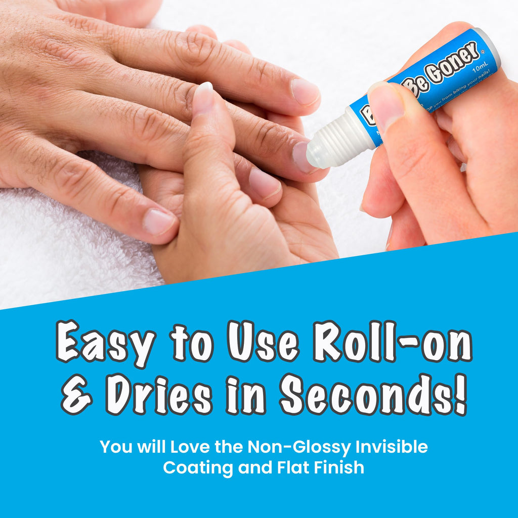 Biter Be Goner Nail Deterrent, Treatment for Kids and Adults, Non-Glossy Invisible Coating, Stop Nail Biting and Thumb Sucking Today, 0.3 Fl Oz