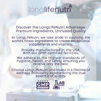 LongLifeNutri Spermidine 20mg, Supports Cellular Health & Brain Function - 180 Count, 2 Serving Size, Vegan Capsules, Wheat Germ Extract, Naturally Support Wellness, Lab Tested, Crafted in USA