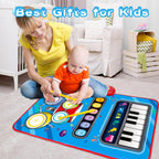 Baby Toys for 1 Year Old: Baby Musical Mat Toddler Toys Age 1-2 - 2 in 1 Piano Drum Babies Play Mat - Infant Music Toy 12-18 Months Babies Birthday Valentines Gifts for 1 2 3 Year Old Boys Girls
