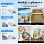 meite T50 Stainless Steel Staples Marine, 5/16 Inch Heavy Duty Staples for Staple Gun - 1512 Counts, 20 Gauge 3/8 Inch Crown T50 Upholstery Staple for Salt Water, Marine Applications