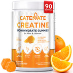 CATENATE Creatine Gummies for Women & Men, 4500MG Creatine Monohydrate Gummies, Great Taste, Muscle Strength, Endurance & Recovery Support, Vegan, Gluten-Free, Non-GMO, 90 Count (Orange)