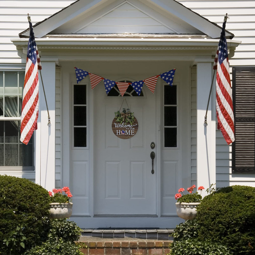 Interchange Welcome Sign Front Door Wreaths for Spring Fall Summer Winter
