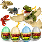 4 Pack Hatching Dinosaur Eggs for Kids Boys, Travel Toys Essentials for Toddlers Kids Dinosaur Eggs Surprise Birthday Gift Toys for Boys Aged 3 4 5 6 7 8 Year Old Christmas Stocking Stuffer Easter