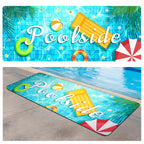 Poolside Rubber Drainage Mat, 17.3" x 47.2" Non-Slip Heat Resistant Outdoormat, Durable Quick Drain Pool Deck Mat for Patio, Bathroom, Garden, Indoor & Outdoor Use
