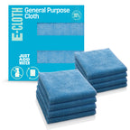 E-Cloth Microfiber Cloth, World's Leading Premium Microfiber Cleaning Cloth, Twice as Durable as Competition, 1 Year Guarantee, Ideal for Kitchen, Countertops, Sinks, and Bathrooms, Blue, 8 Pack