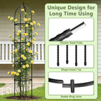 Obelisk Trellis for Garden Plants Climbing: 6ft Rustproof Metal Pipe with Plastic Coated - Potted Plant Climber Support for Outdoor Indoor Grape Vines Vegetable Fruits Flowers (2PC)