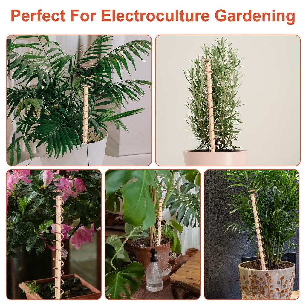 Electroculture Gardening Antenna, 65 Feet Pure Copper Wire Electroculture Garden Stake Copper Rod Coil Bare 16 Gauge 99.9% Soft for Growing Plants and Vegetables