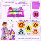 Toddler Toys for 1 Year Old Girl Gifts: 8 in 1 Multi-Functional Learning Baby Musical House for 1 2 3 Yr Old Girl and Boy Birthday Gifts, Educational Baby Toys 6-12, 12-18 Months