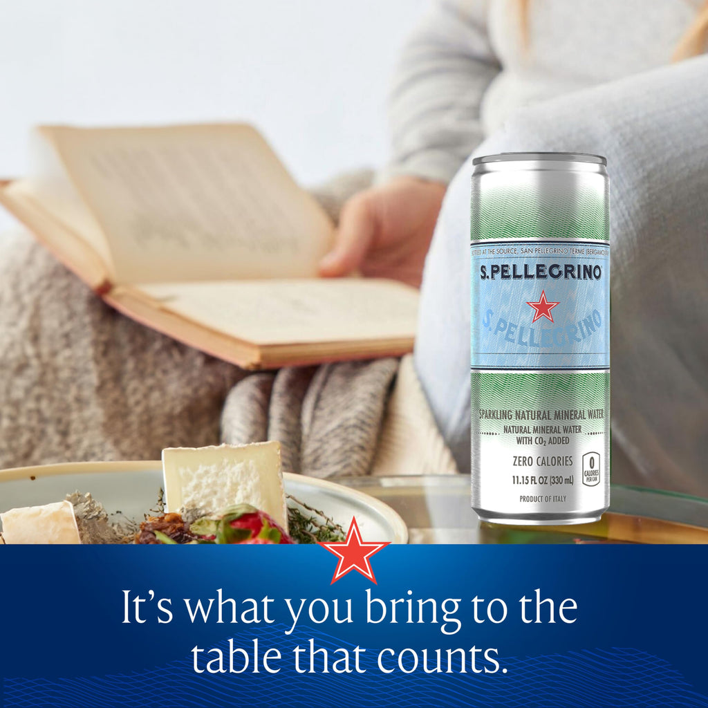 S.Pellegrino Sparkling Natural Mineral Water, Unflavored, 11.15 Fl. Oz (Pack of 24)