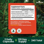 ForestLeaf Liposomal Vitamin C 1400mg Capsules | High Dose Vitamin C Liposomal Supplement w Coconut Oil Fatty Acids | Fast Absorption | Immune Support, Antioxidant, Collagen Production | 240 Vegan Cap