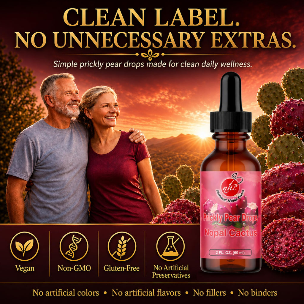 Natural Home Cures Prickly Pear Drops with Vitamin B12, Nopal Cactus Fruit Concentrate, Liquid Supplement with Betalains & Plant Nutrients, 2 Bottles, 120 Total Servings, 2 Fl Oz Each (2)