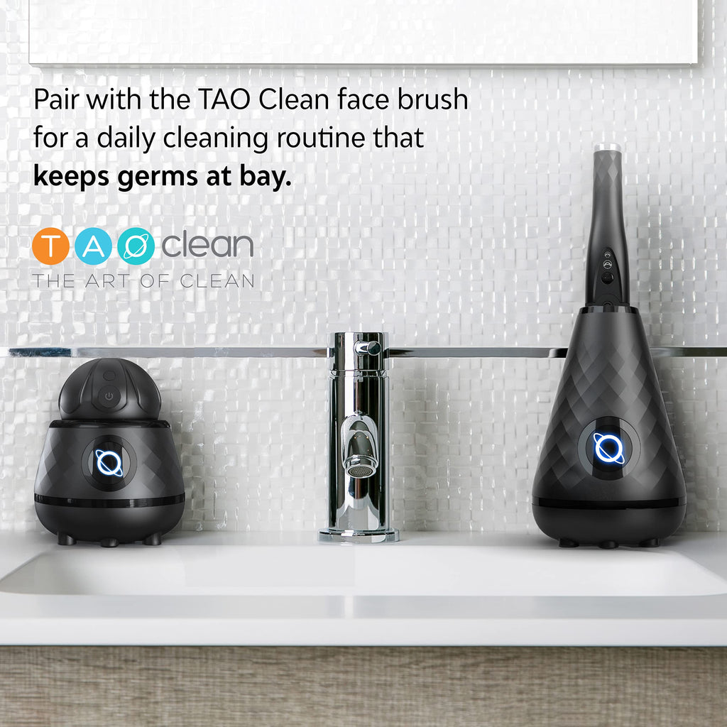Tao Clean UV Sanitizing Sonic Toothbrush and Cleaning Station, Electric Toothbrush, Dual Speed Setting, Black