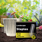 HongWay 240 Pack Landscape Staples 6 Inch, Galvanized Garden Stakes